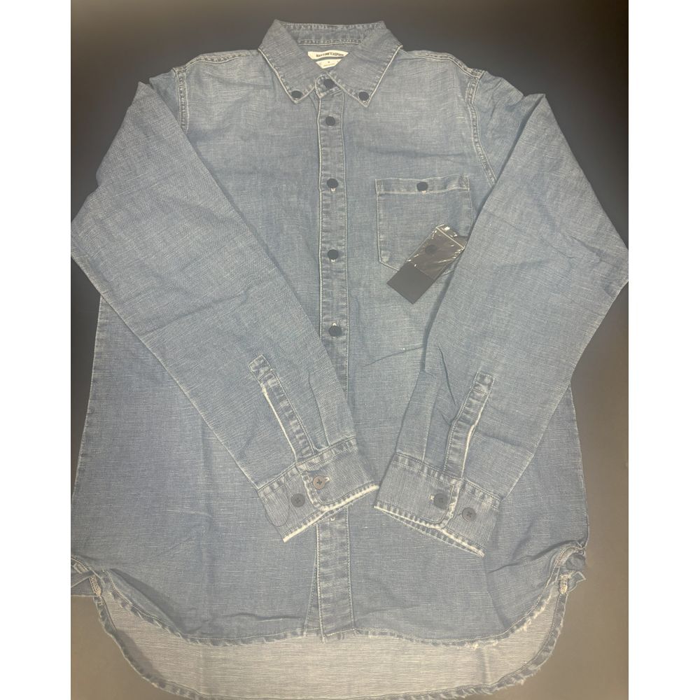Man X OneTeaspoon NWT Men's Denim‎ Django Western Shirt in Napoleon Blue Small